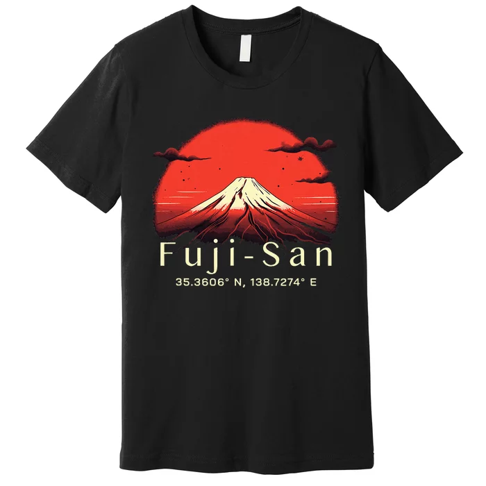 Mount Fuji Japanese Mountain Imagery Japan Lover Mt Fuji Premium T-Shirt