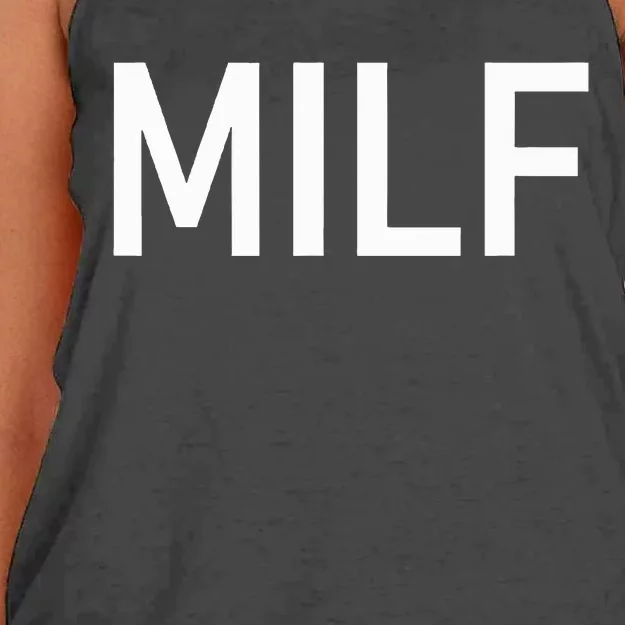 Milf Funny Jokes Sarcastic Women's Knotted Racerback Tank