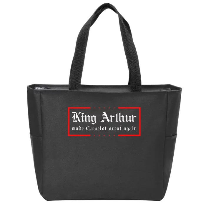 Medieval Festival King Arthur Camelot Great Again Ren Faire Zip Tote Bag