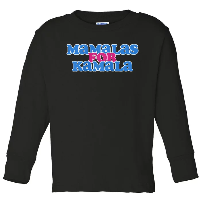 Mamalas For Kamala This Mamala Voting For Kamala Raglan Toddler Long Sleeve Shirt