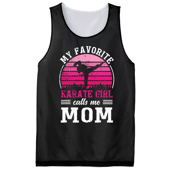 My Favorite Karate Girl Calls Me Mom Mothers Day Mesh Reversible Basketball Jersey Tank