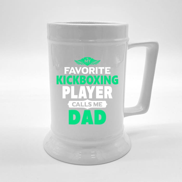 My Favorite Kickboxing Player Calls Me Dad Boxing Gift Front & Back Beer Stein