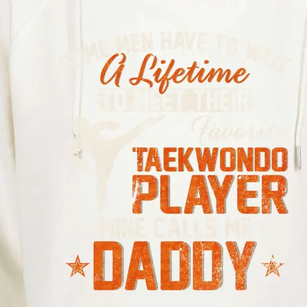 My Favorite Korea Taekwondo Training Player Calls Me Daddy Gift Womens Funnel Neck Pullover Hood