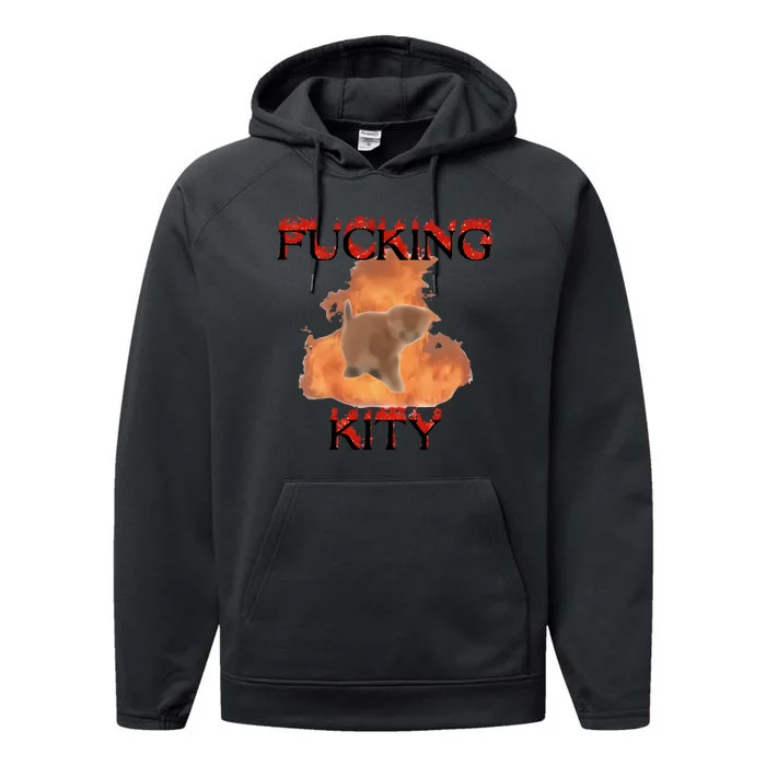 Milkcattos Fucking Kity Performance Fleece Hoodie