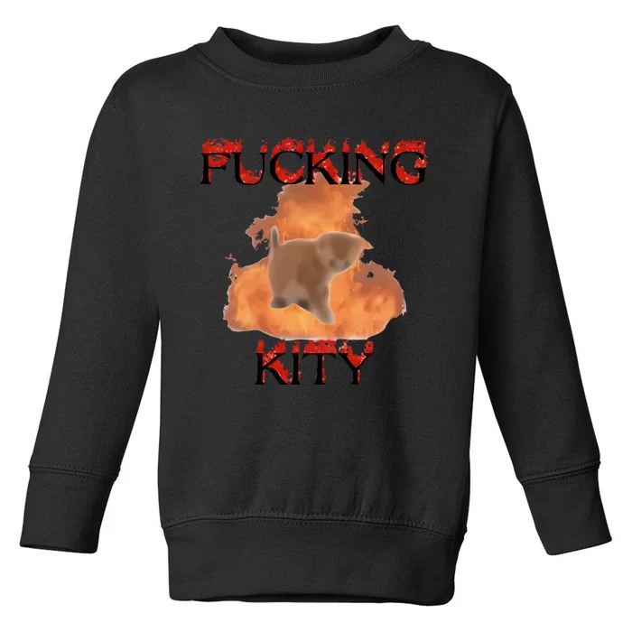 Milkcattos Fucking Kity Toddler Sweatshirt