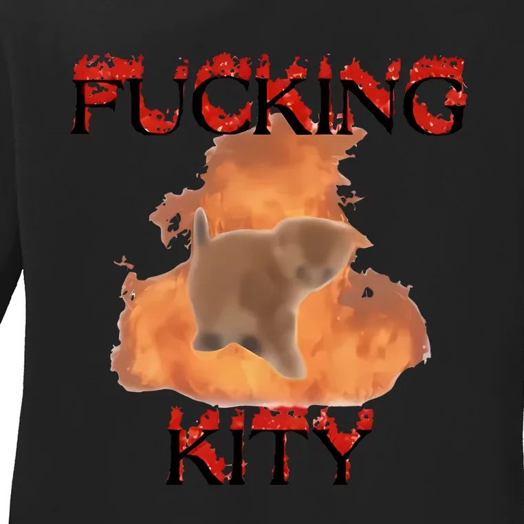 Milkcattos Fucking Kity Ladies Long Sleeve Shirt