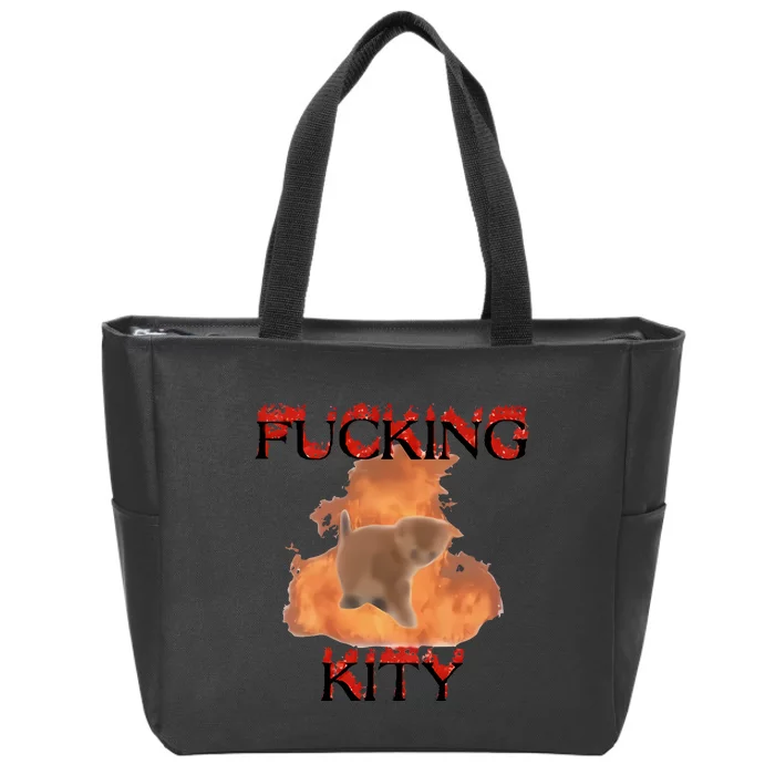 Milkcattos Fucking Kity Zip Tote Bag