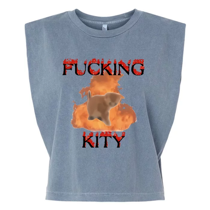 Milkcattos Fucking Kity Garment-Dyed Women's Muscle Tee