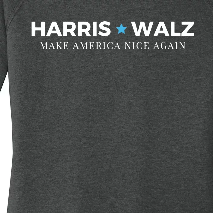 Midwest For Kamala Harris Walz Make America Nice Women's Perfect Tri Tunic Long Sleeve Shirt