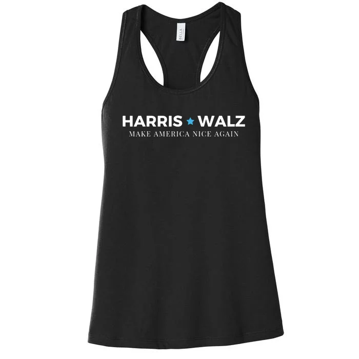 Midwest For Kamala Harris Walz Make America Nice Women's Racerback Tank