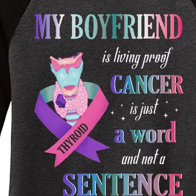 My Friend Living Proof Cancer Just A Word Not A Sentence Women's Tri-Blend 3/4-Sleeve Raglan Shirt