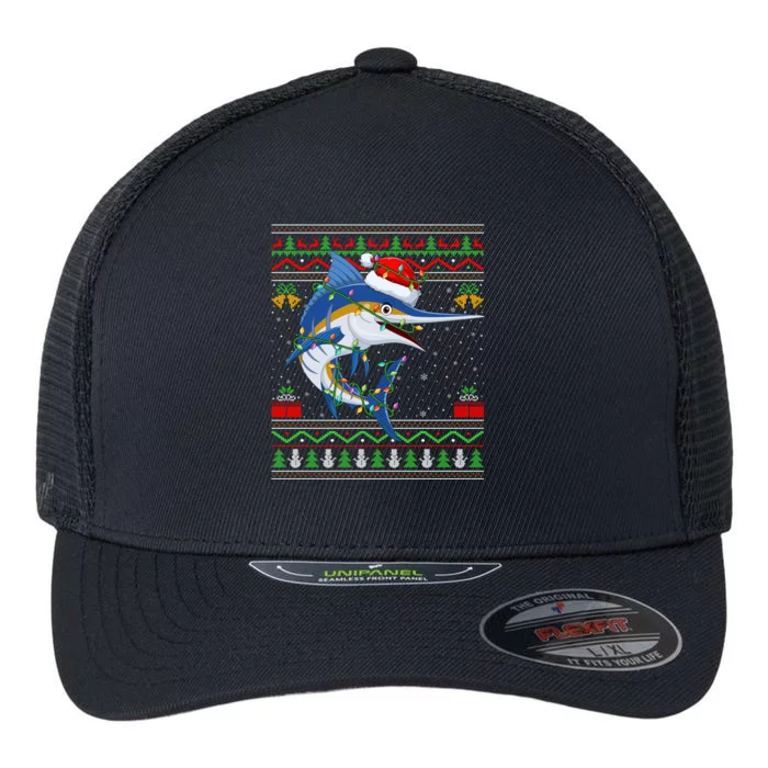 Marlin Fish Lover Matching Ugly Marlin Christmas Meaningful Gift Flexfit Unipanel Trucker Cap