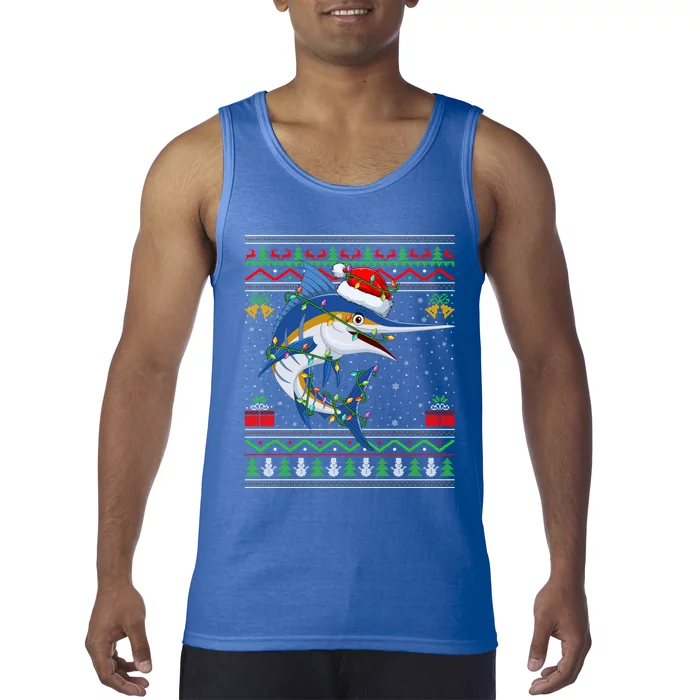 Marlin Fish Lover Matching Ugly Marlin Christmas Meaningful Gift Tank Top