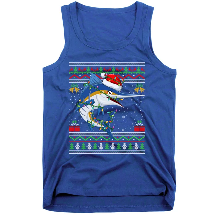 Marlin Fish Lover Matching Ugly Marlin Christmas Meaningful Gift Tank Top