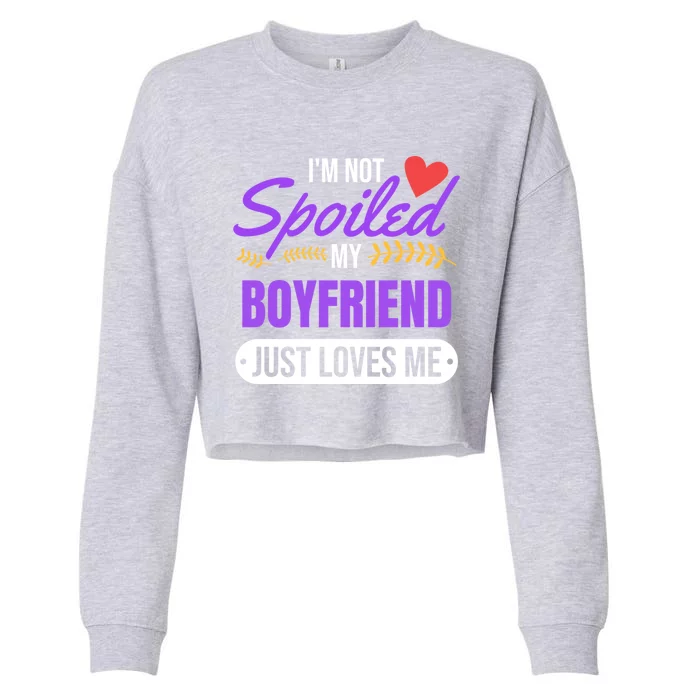 My Friend Loves Me Valentines Friend Gift Cute Gift Meaningful Gift Cropped Pullover Crew