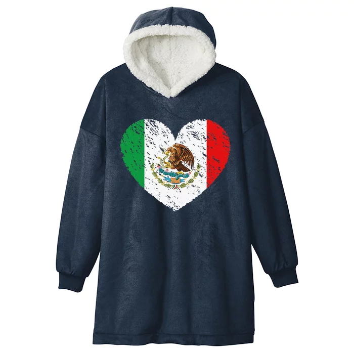 Mexico Flag Love Cinco De Mayo Hooded Wearable Blanket