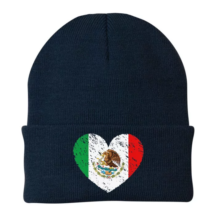 Mexico Flag Love Cinco De Mayo Knit Cap Winter Beanie