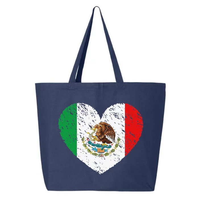 Mexico Flag Love Cinco De Mayo 25L Jumbo Tote