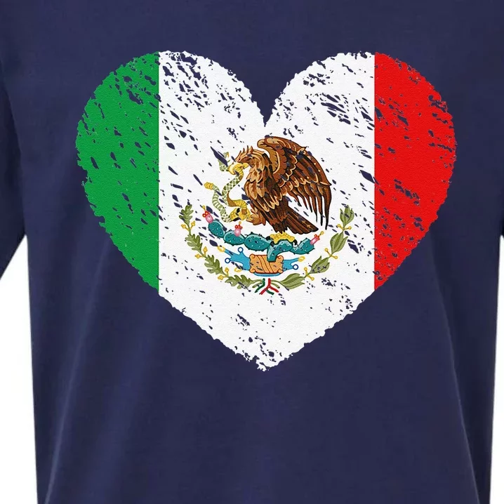 Mexico Flag Love Cinco De Mayo Sueded Cloud Jersey T-Shirt