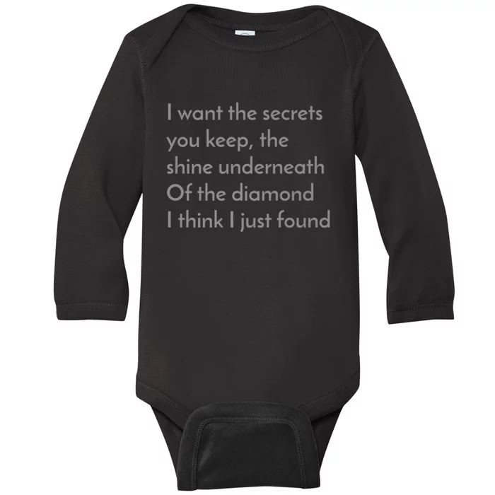 My Favorite Line Diamond Baby Long Sleeve Bodysuit