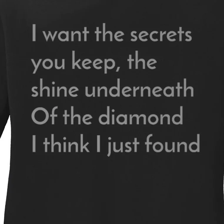 My Favorite Line Diamond Ladies Long Sleeve Shirt