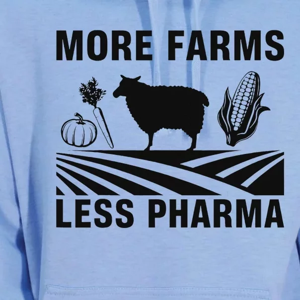 More Farms Less Pharmaceutical Agriculture Unisex Surf Hoodie