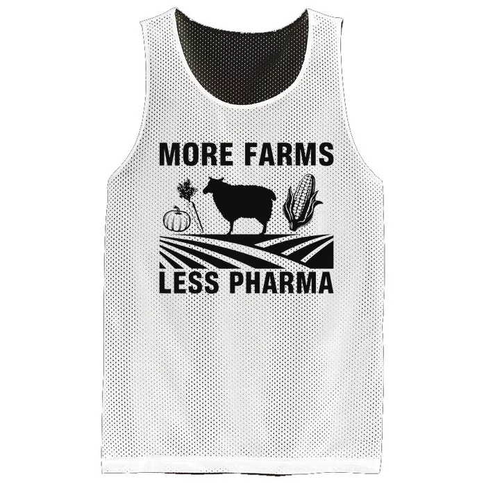 More Farms Less Pharmaceutical Agriculture Mesh Reversible Basketball Jersey Tank