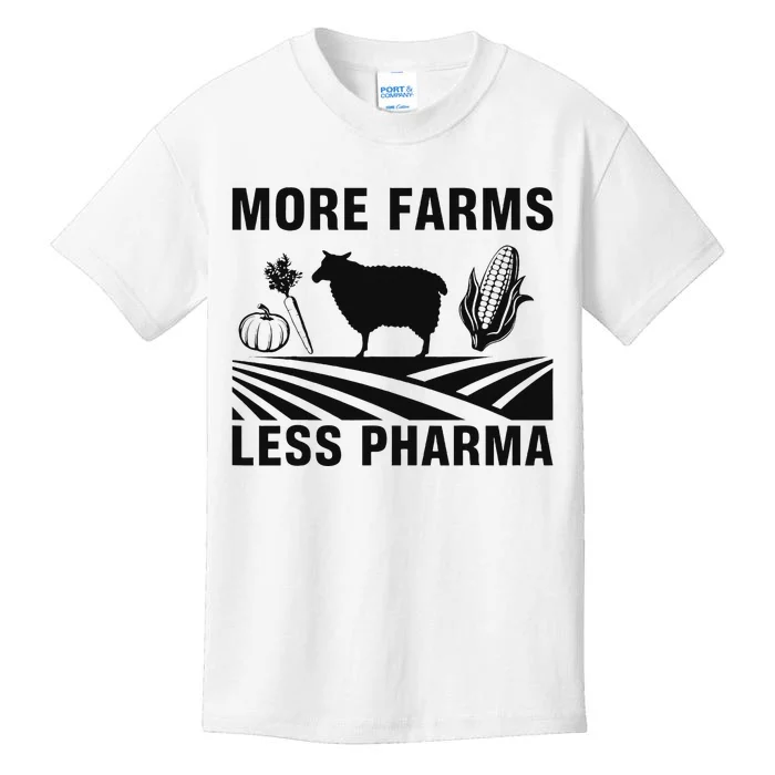 More Farms Less Pharmaceutical Agriculture Kids T-Shirt