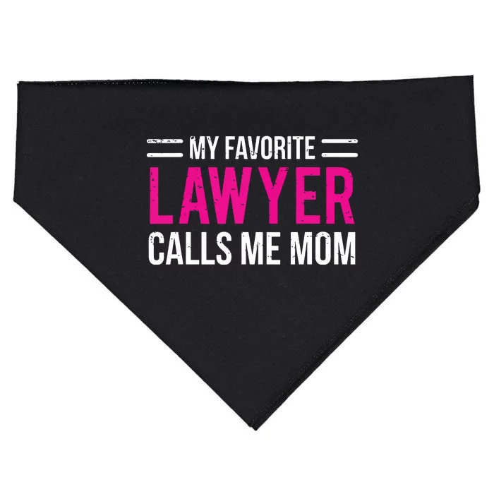 My Favorite Lawyer Calls Me Mom Cute Mother USA-Made Doggie Bandana