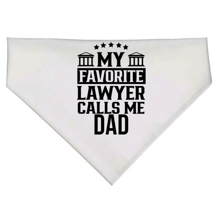 My Favorite Lawyer Calls Me Dad Firm School Student Law Cute Gift USA-Made Doggie Bandana