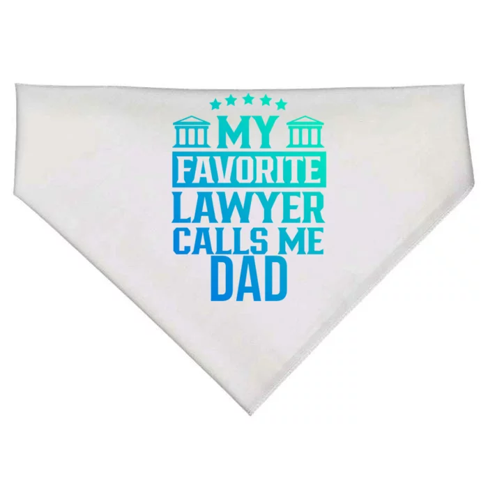 My Favorite Lawyer Calls Me Dad Firm School Student Law Gift USA-Made Doggie Bandana