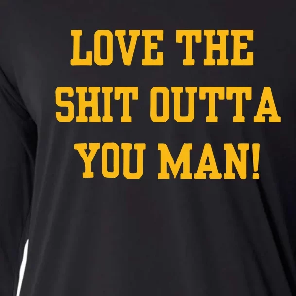 Michigan Football Love The Shit Outta You Man Cooling Performance Long Sleeve Crew