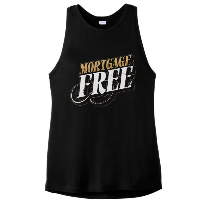 Mortgage Free Living Financial Freedom Ladies Tri-Blend Wicking Tank