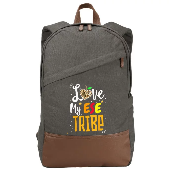 Matching First Last Day ESE Team Teacher Student Tribe Cotton Canvas Backpack