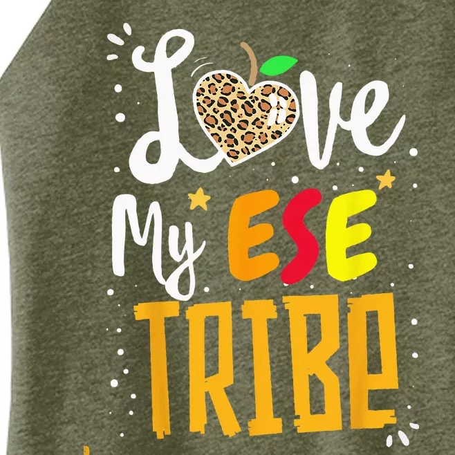 Matching First Last Day ESE Team Teacher Student Tribe Women’s Perfect Tri Rocker Tank