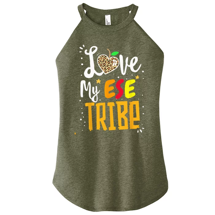 Matching First Last Day ESE Team Teacher Student Tribe Women’s Perfect Tri Rocker Tank