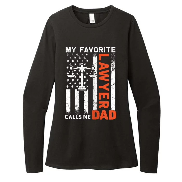 My Favorite Lawyer Calls Me Dad Usa Flag FatherS Day Womens CVC Long Sleeve Shirt