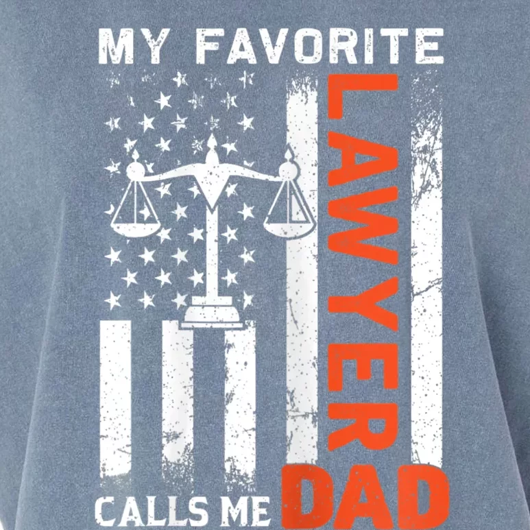 My Favorite Lawyer Calls Me Dad Usa Flag FatherS Day Garment-Dyed Women's Muscle Tee