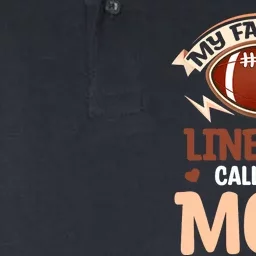 My Favorite Lineman Calls Me Mom Football Player Lineman Softstyle Adult Sport Polo