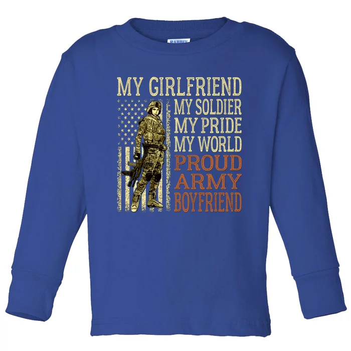 My Friend My Soldier Hero Proud Army Friend Military Gift Toddler Long Sleeve Shirt