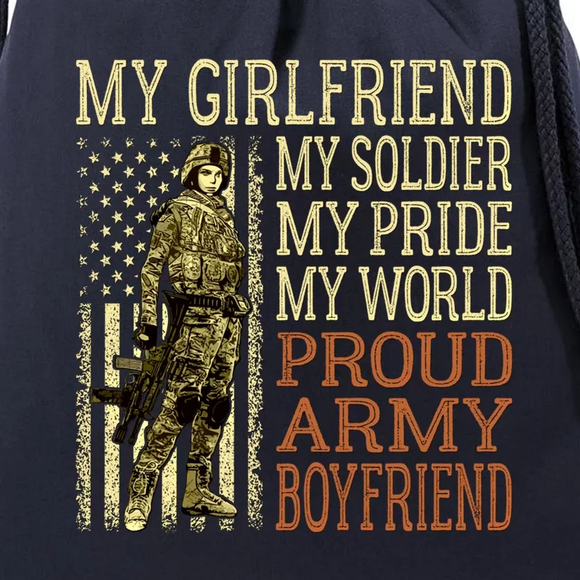 My Friend My Soldier Hero Proud Army Friend Military Gift Drawstring Bag