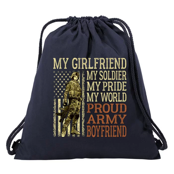 My Friend My Soldier Hero Proud Army Friend Military Gift Drawstring Bag