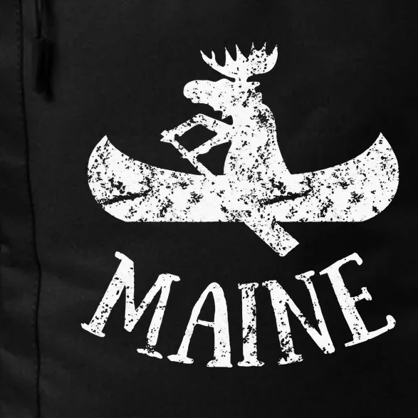 Maine Funny Moose Canoe Vacation Daily Commute Backpack