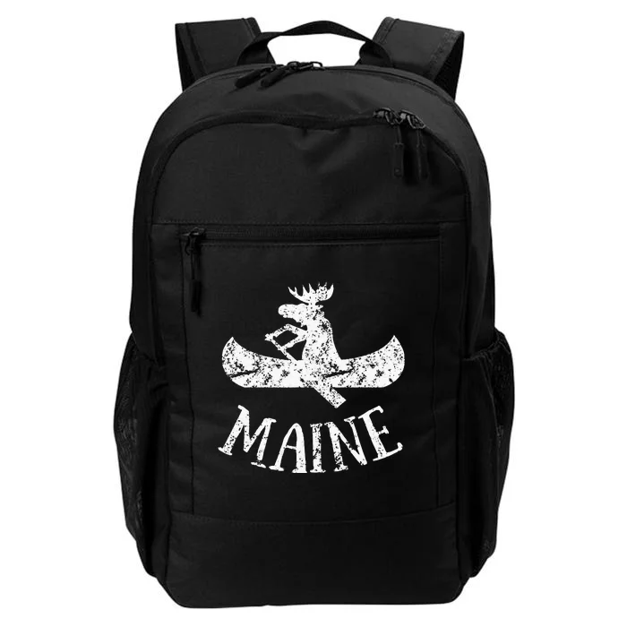 Maine Funny Moose Canoe Vacation Daily Commute Backpack