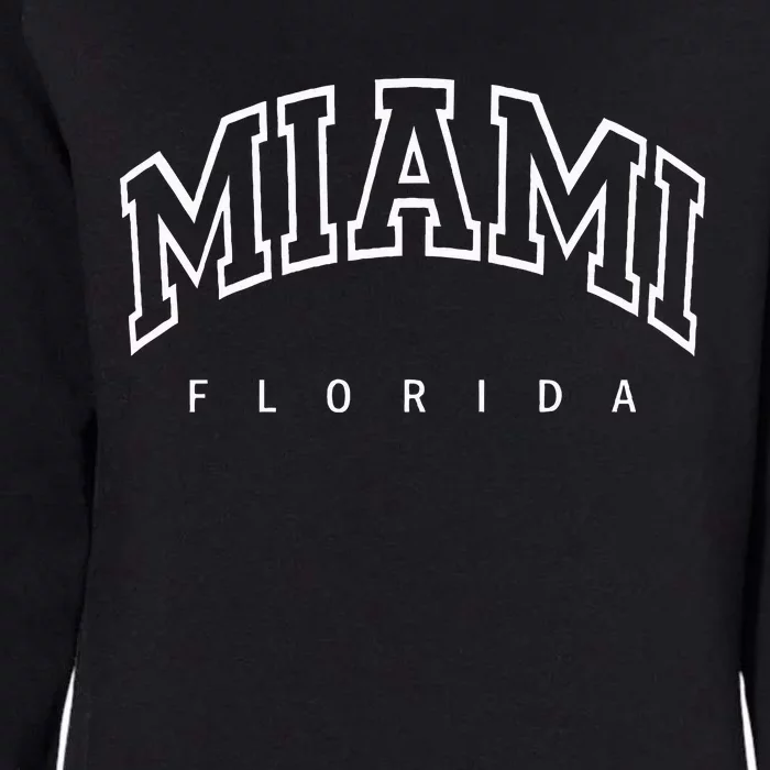 Miami Florida Womens California Wash Sweatshirt