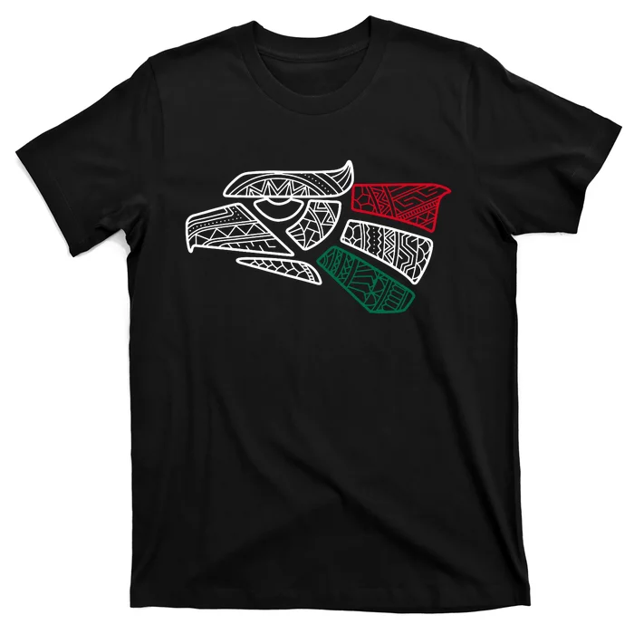 Mexico Flag Mexican Eagle Aztec Style Hecho En Mexico T-Shirt