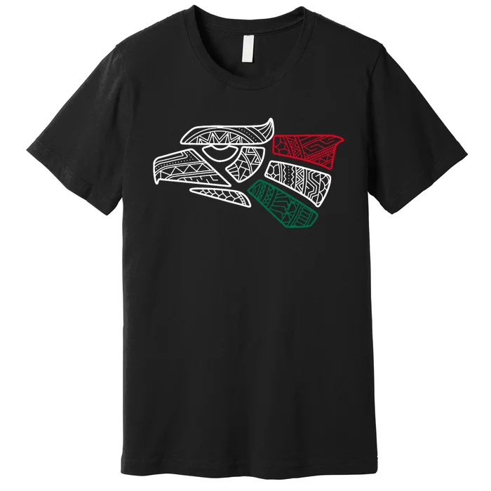 Mexico Flag Mexican Eagle Aztec Style Hecho En Mexico Premium T-Shirt