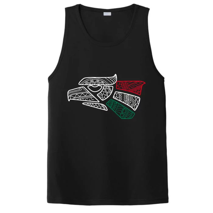 Mexico Flag Mexican Eagle Aztec Style Hecho En Mexico Performance Tank