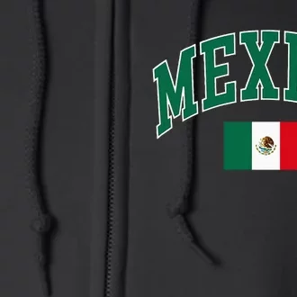 Mexico Flag Full Zip Hoodie