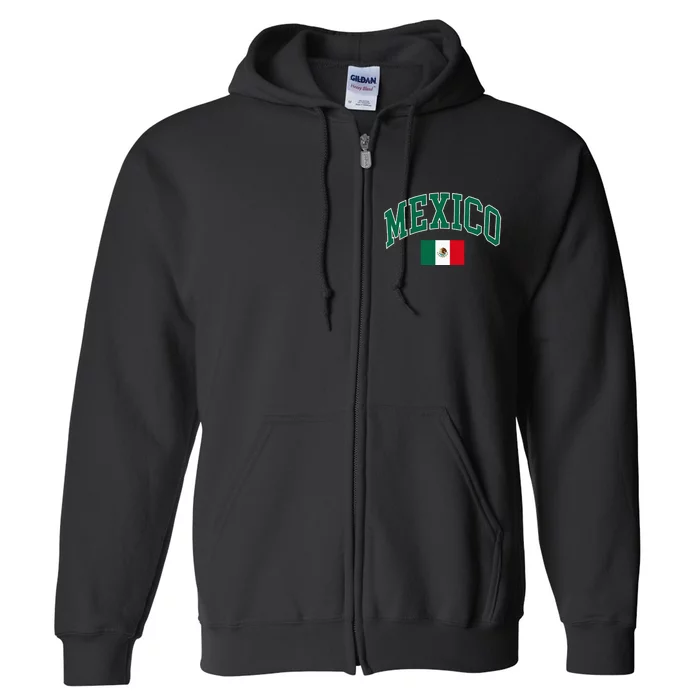 Mexico Flag Full Zip Hoodie